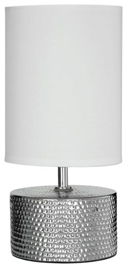 Winter - Ceramic - Table Lamp - White & Chrome